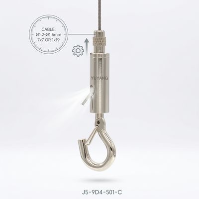 Brass Adjustable Cable Gripper Hook Hanging Kit Hook Grippers for LED Suspension Lighting