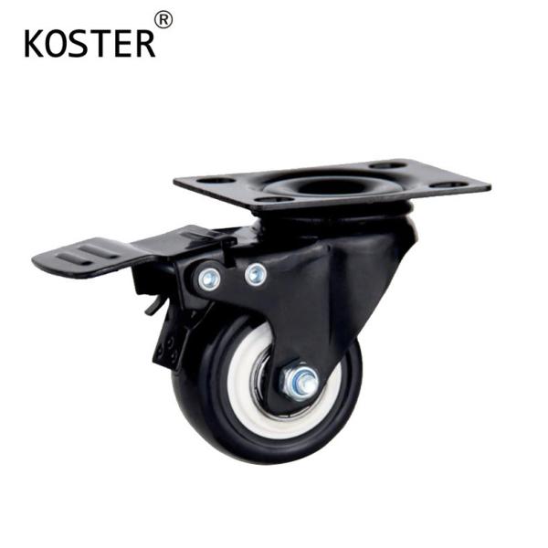 Rodas industriais de 75 mm 3 polegadas Rodas de carrinho de castor com carga máxima de 110 kg de material PU