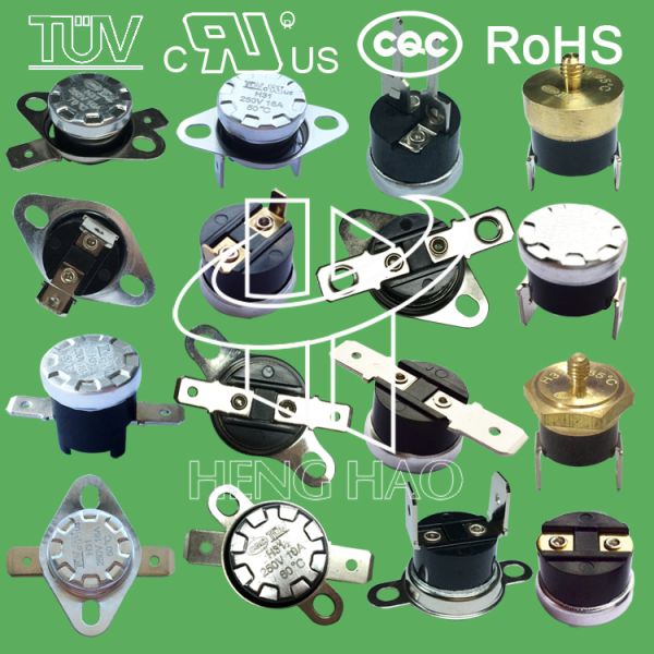 Auto Reset Bimetallic Thermostat with 100000 Cycles and 250V 16A for Dish Dryers and Stew Pots