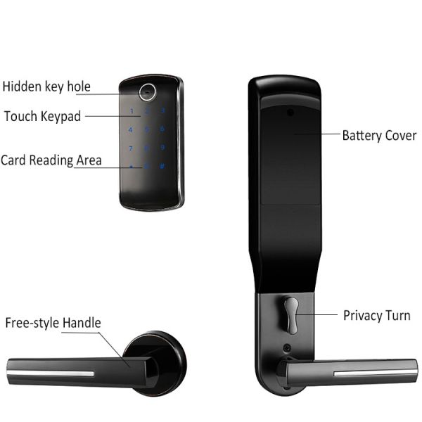 Easloc Electronic Card Door Lock Bluetooth Home FCC