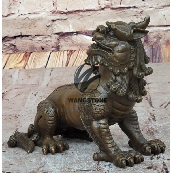 Statue de lion chinois décoratif classique statue en bronze Foo Dog Ornaments de sculpture d'animaux