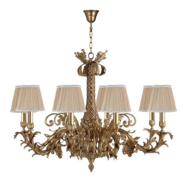 Antique brass dining room chandeliers Lighting With Lampshade (WH-PC-16)