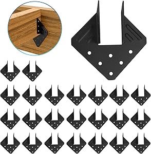  Black Hurricane Tie, Joist Hangers, Fit 2x4,2x6 Truss to Rafter Connector for Roof Truss Timber, Hurricane Truss Hangers, Rafter Brackets,Hurricane Clips