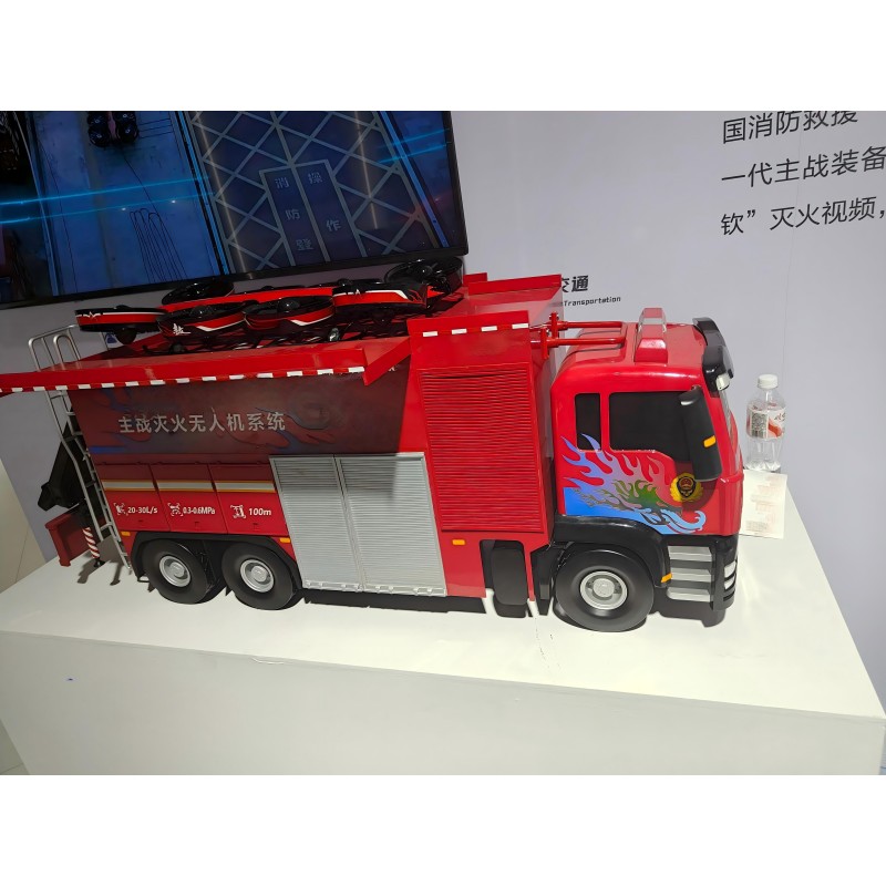 8-Ducted Fan Tethered Firefighting UAV with 30L/s High Flow Fire Suppression, 6h Non-Stop Operation, and Low Lifecycle O&M Cost