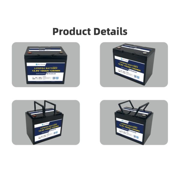 IP65 Waterproof 3.5V Cells Balancing Lithium Battery 12V100Ah Solar Battery Lithium