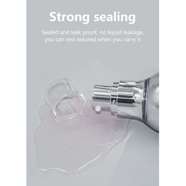 La bomba privada de aire de acrílico de aluminio de electrochapado embotella 30ml 50ml 100ml