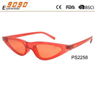 Retro Women Cateye Sunglasses Triangle Design Unisex Custom Plastic Frame Sunglass UV400