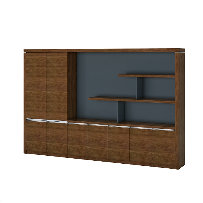 шкаф Bookcase офиса 3400*400*2200mm с v форменной ручкой