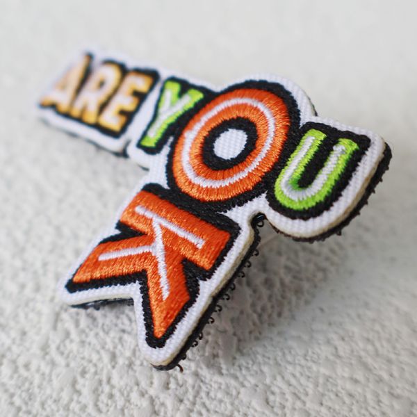 Custom Embroidered Patch with Hook and Loop Backing - 