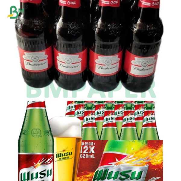 White Wet Strength Label Paper For  Beer Bottle Outer Label