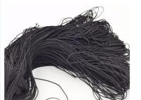 Corde élastique noire qui respecte l'environnement 2mm, corde élastique extensible pour l'habillement