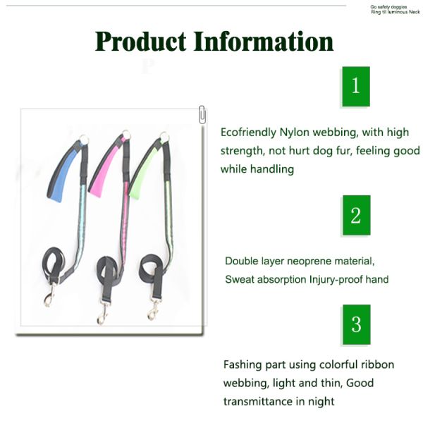 Pet Accessories LED Dog Collar , Night Safety  Light Up Flashing LED Pet Dog Leash