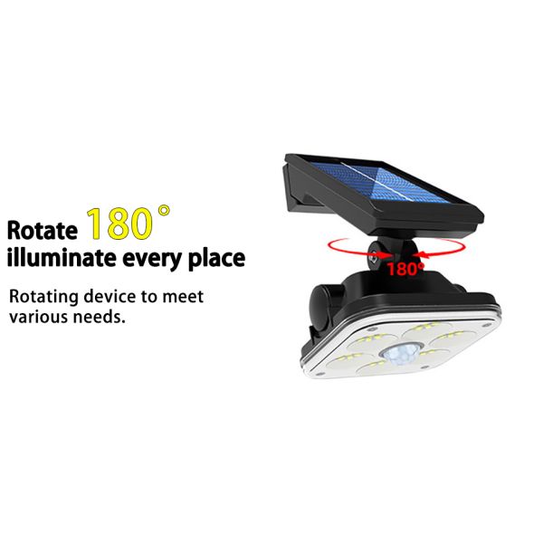 Solar Motion Sensor Wall Light, 54LED Led Solar Light Outdoors Waterproof Solar Power Garden Light