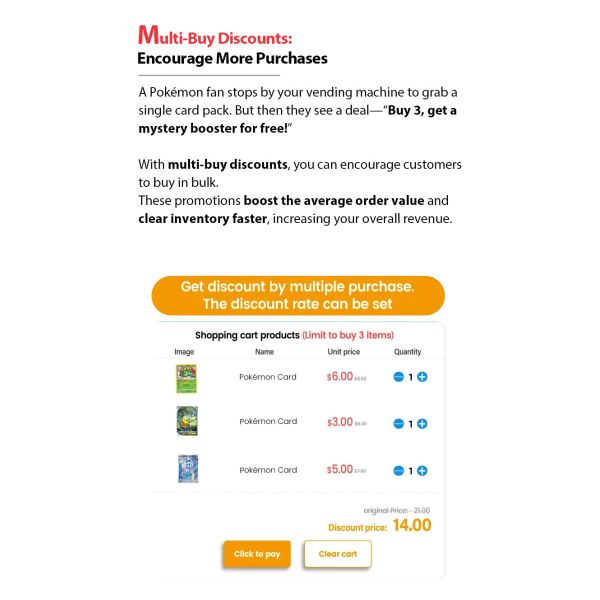 Big Capacity Pokemon TCG Vending Machine with Customized Stickers and Elevator