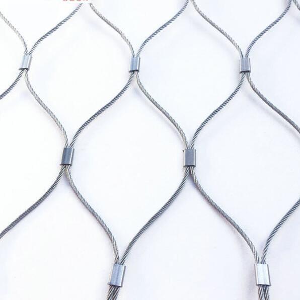 SS 304 316 Stainless Steel Wire Rope Mesh for Zoo Balustrade