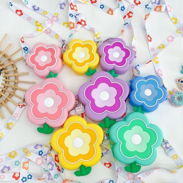 Цветочный силиконовый круглый карандаш, портфель для макияжа, школьные принадлежности, кроссбоди, сумочка, сумочка для рук, сумочка для плеч, рождественские подарки.