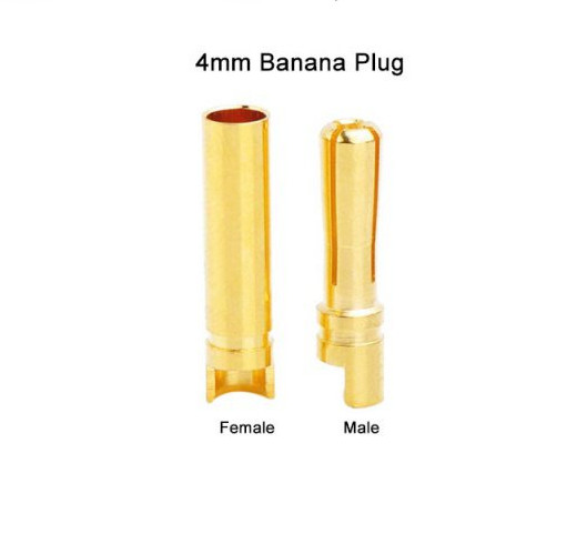 Mâle féminin non-toxique des connecteurs 4mm de prise de banane d'ESC pour la