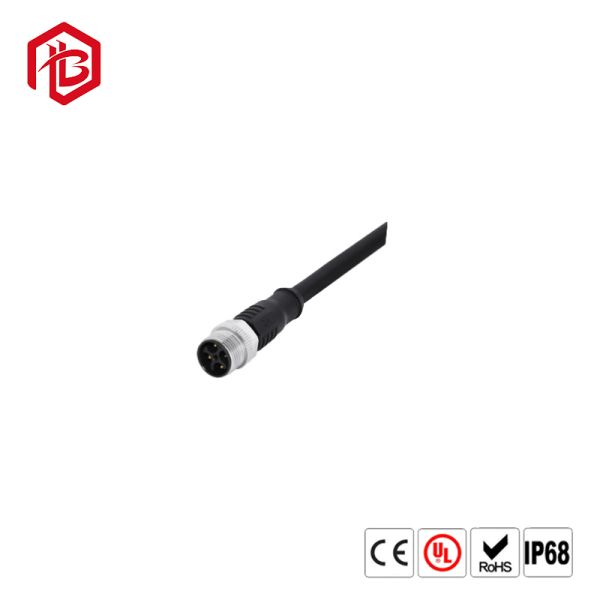 Соединитель гнезда мужчины 2/3/4/5Pin фланца квадрата IP67 соединителя M12 водоустойчивой установленный панелью