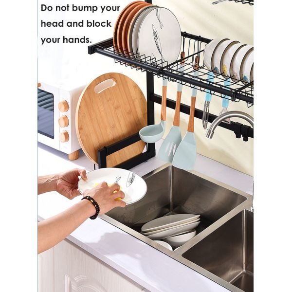 2 Tiers Kitchen Adjustable Over Sink Dish Rack 1050x315x775mm Specification