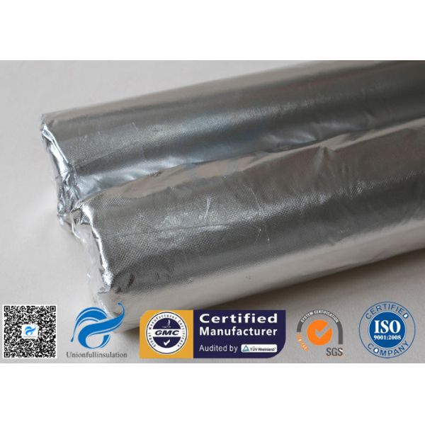 Silver Coated Fabric 430G 0.43MM Twill Aluminium Foil Fiberglass Pipe Insulation