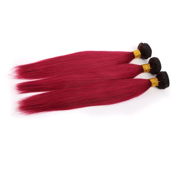 12-24 Inches Burg with Dark Roots 8A Grade Unprocessed Virgin Hair Extension