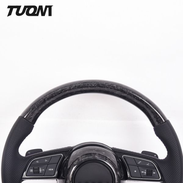 350mm Leather Forged R8 Carbon Fiber Steering Wheel 2022 New Custom