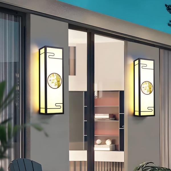 Copper Marble House Door Light Solar Waterproof Outdoor Wall Lights