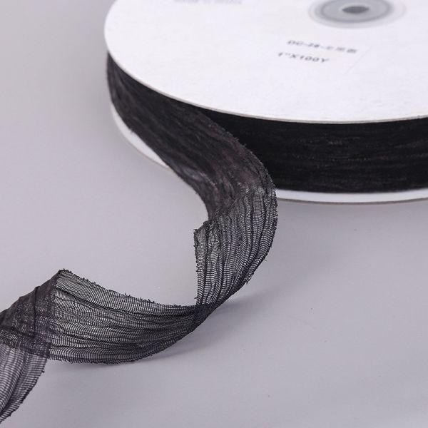 Подарочная упаковка 25 мм Органза лента Корея 2,5 см Прочная проволочная лента