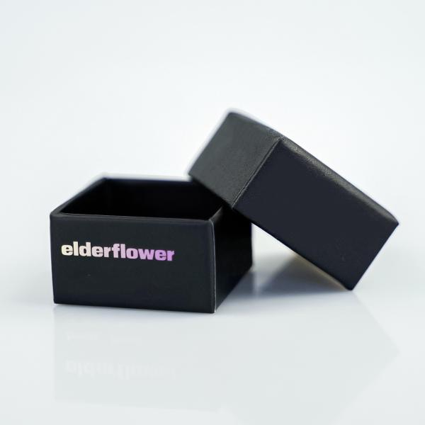 Custom Logo Rigid Cardboard Mini Jewelry Box with PVC Accessories Plastic Material Structure