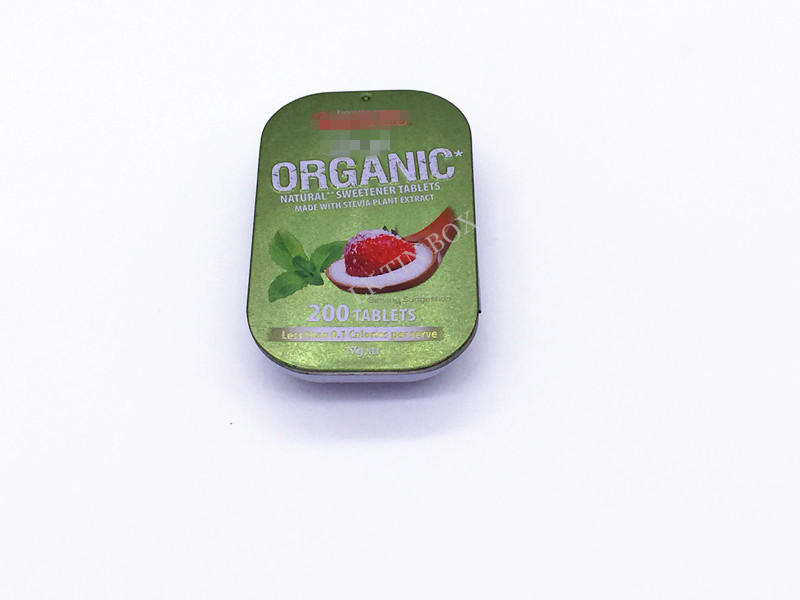 Original Vitamin Mints Sugar tablets Sliding Tin Boxes With Embossing And Metal Insert