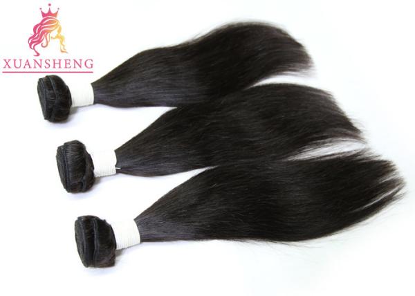 Silk Straight Raw Peruvian Human Hair Bundles Virgin Extension For Black Woman