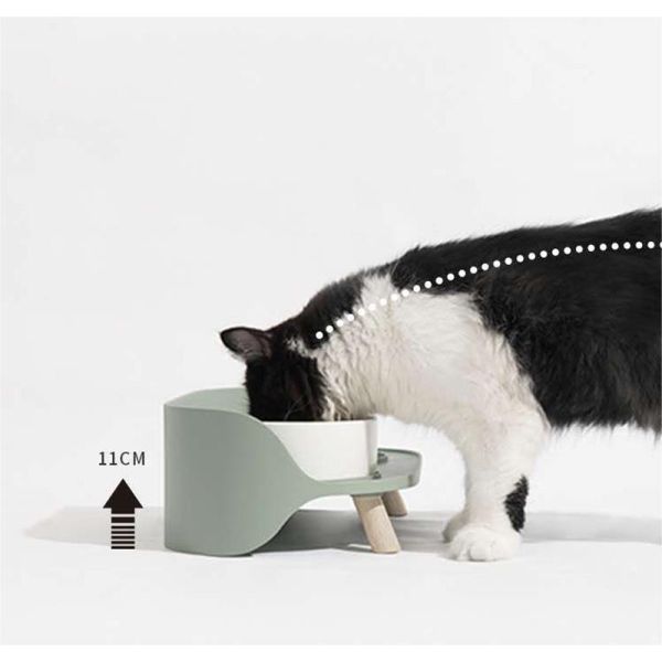 NO Time Setting Elevated Ceramic Pet Bowls for Cats and Dogs Custom Porcelain Feeders