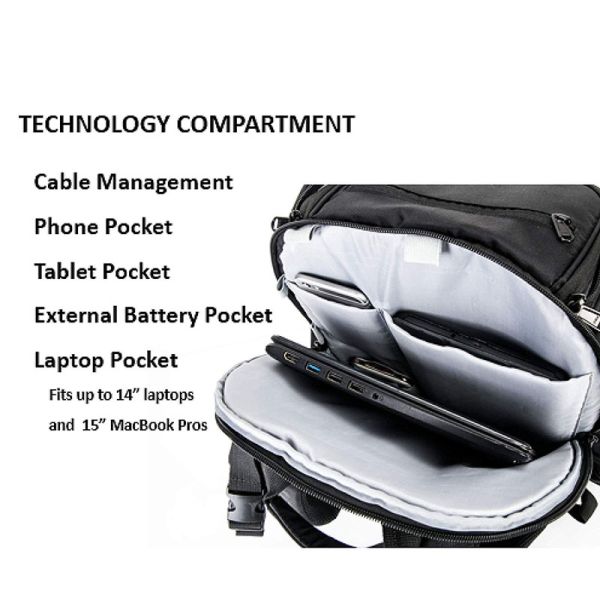 Black Rucksack Changing Bag Premium Water Repellent Nylon Made For Travel