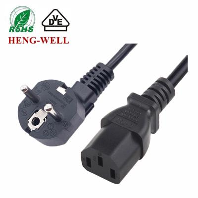 3 Pin European Power Cord EU Standard 16A 250V Power Plug To IEC C13 For Home Appliance Power Cables