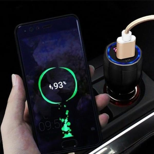 Electric Mobile Phone 12V 8CM QC 3.0 Usb Car Charger