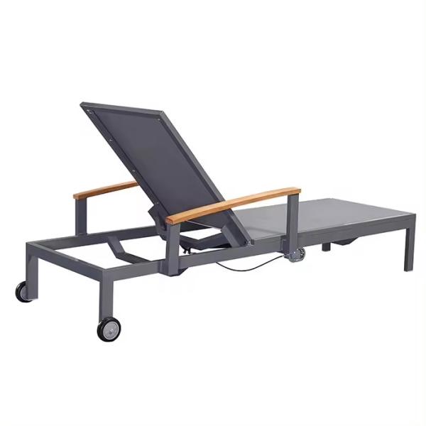 Iron Outdoor Furniture Patio Beach Sunbed Lounge Sea Sun Lounger Modern Style