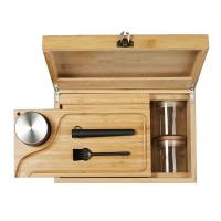 Fermeture de combinaison 10,3 pouces Boîte à cigares en bois Boîtes en verre Boîte en bambou avec serrure