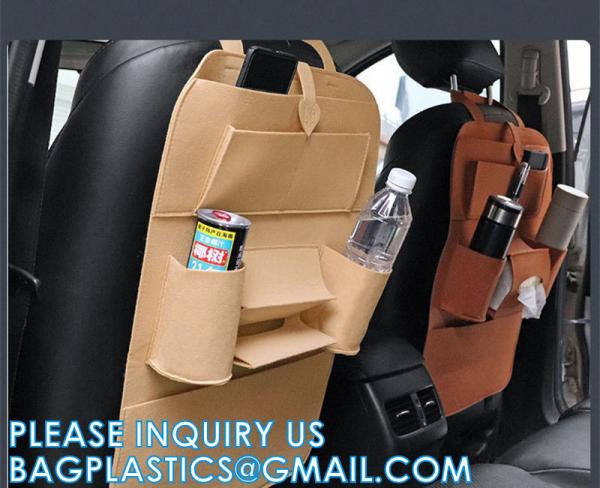 Car Backseat Organizer With Table Holder, Storage Pockets Seat Back Protectors Kick Mats For Kids Toddlers