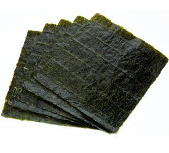 A alga Roasted sushi secada temperado cobre escuro - umidade do verde 5%