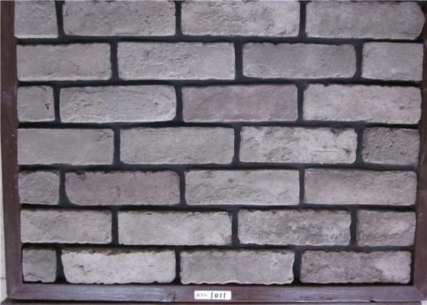 Tijolo exterior do falso artificial cinzento para a resistência de Frost da decoração da parede