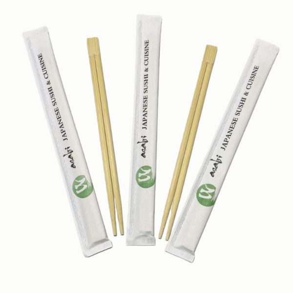 Eco-friendly 21cm&23cm Wholesale Bamboo Wood Chopstick Custom Disposable Bamboo Chopsticks Bamboo Twin Chopsticks