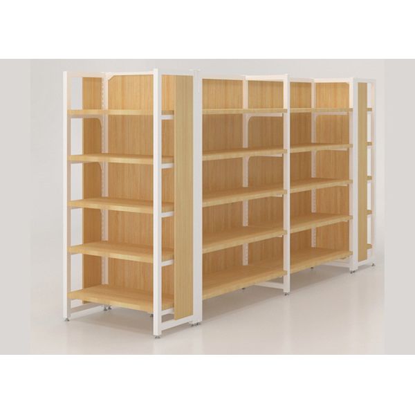 Nakajima Style Wooden Metal Shelving Unit Multi Storey For Supermarket / Shopping Mall