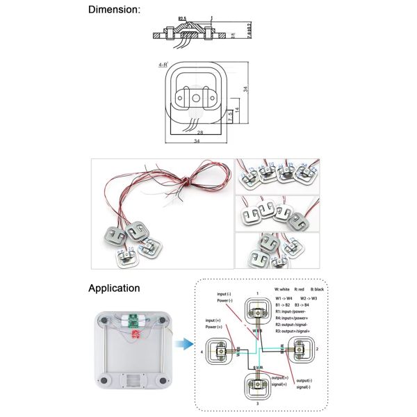 Strain Gauge Body Scale Mini Load Cell 50kg High Measurement Precision Robust Durability and Standardized Output