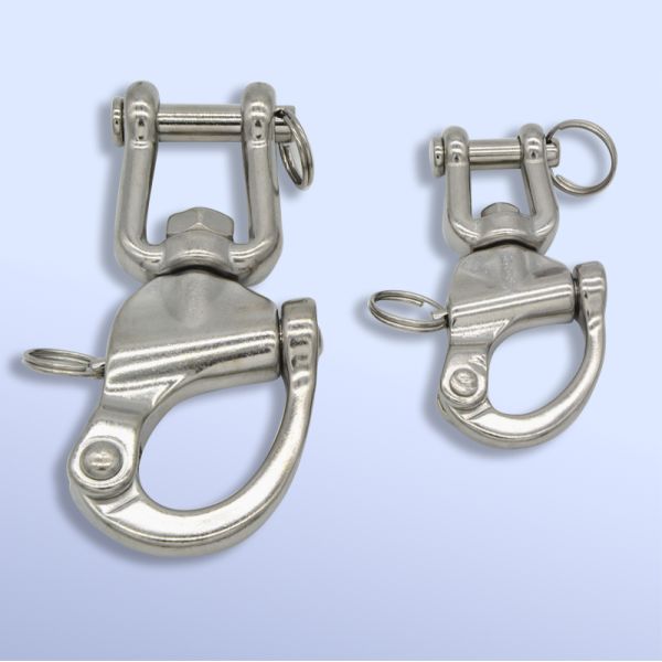 stainless steel swivel jaw snap shackles ,stainless steel rigging hardware ,stainless steel snap shackles