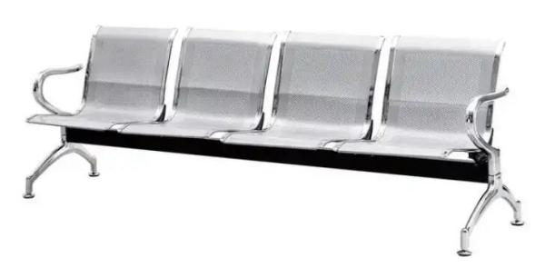 Silver 3 4 5 Seater Stainless Steel Accompanying Chair Hospital Waiting Chair Airport waiting Chair Bench