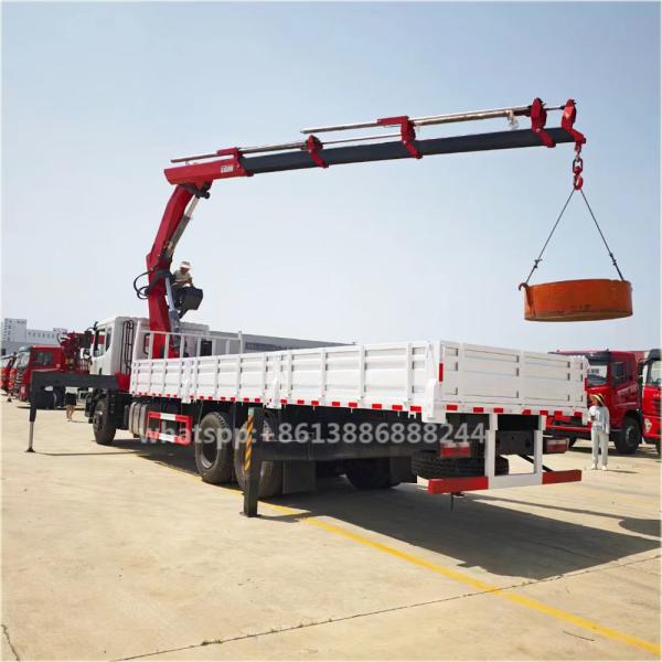 DONGFENG D9   Cargo Truck  With   10 Tons  Folding Arm  Crane   Truck-mounted Crane     Lifting Truck