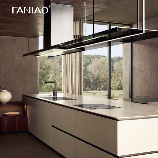 Profissional One-Stop Designs Modular Cozinha Melamina Madeira Armários de Cozinha Moderna Para Apartamento Villa
