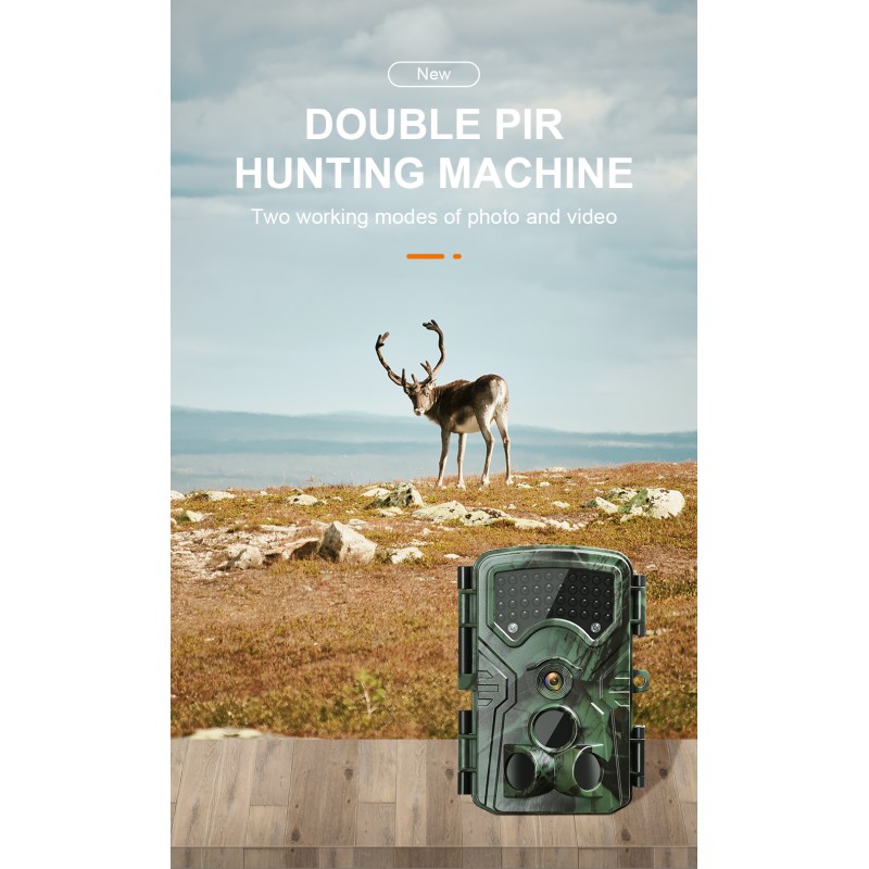 Trail Camera - 4K Game Camera with Night Vision, 0.05s Activation Motion Activated Hunting Camera, IP66 Waterproof Camera