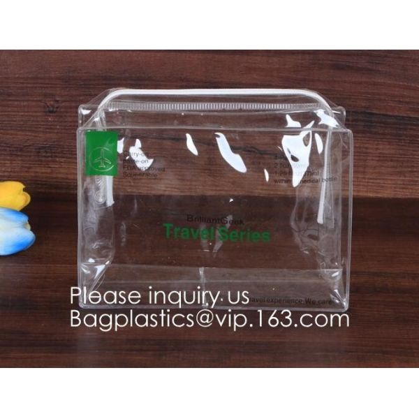Transparent Plastic Cosmetic Organizer Bag Pouch With Zipper Closure,Travel Toiletry Makeup Bag shampoo, cosmetics, lips
