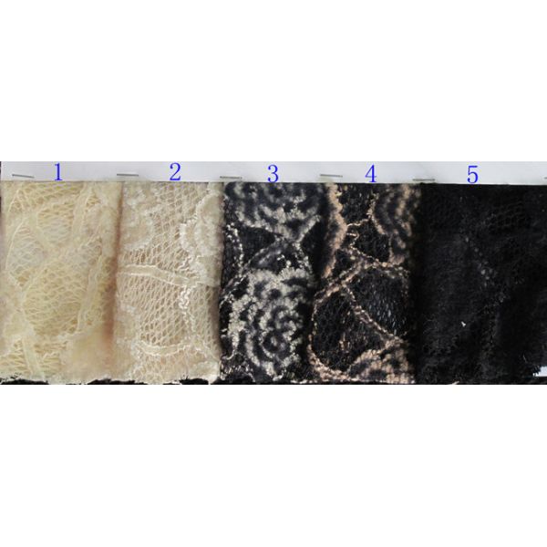 Eco-Friendly Brushed Lace Fabric Yellow , Garment Trimming Anti-Static Material CY-LQ0039